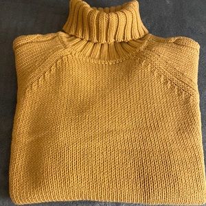 Gold Heavy Weight Turtleneck Sweater